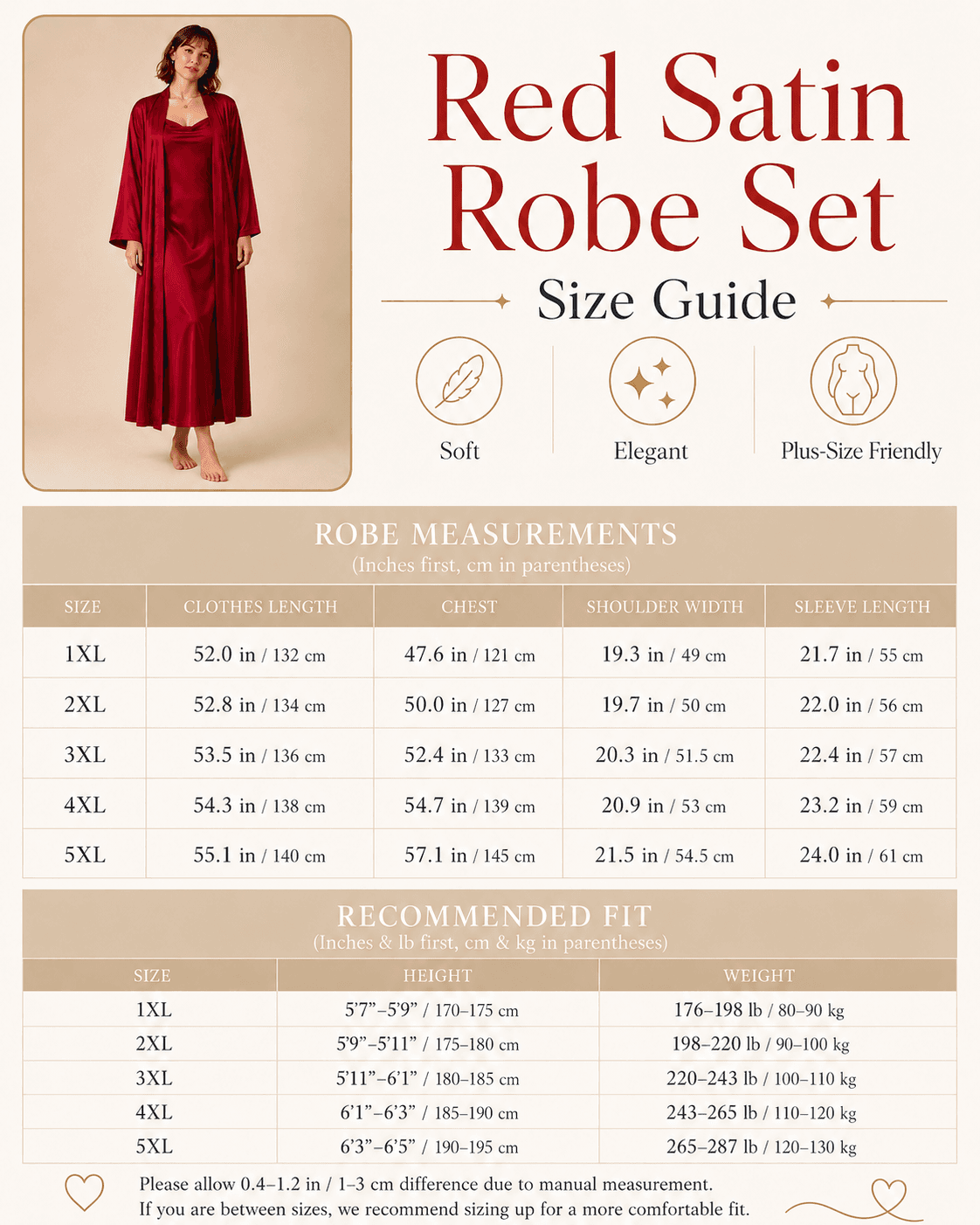 Amelie Curve Satin Robe Set — plus-size satin robe and slip dress set 6